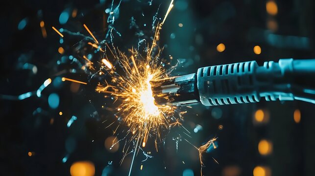 Close-up of a network cable being cut, symbolizing the disruption caused by a cyber attack.