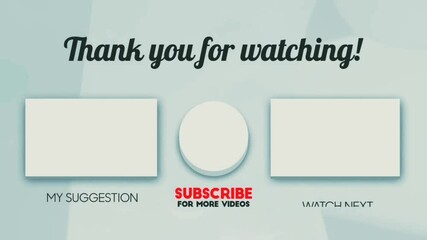Video outro template 