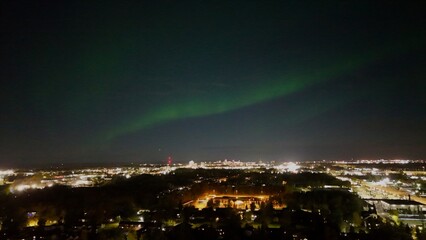 Fototapeta premium Town of Northern lights