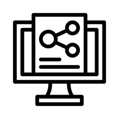 online advertising line icon