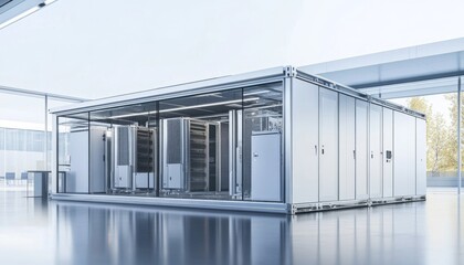 Innovative modular data center design showcases efficiency.
