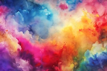Abstract Watercolor Background with Vibrant Colors.