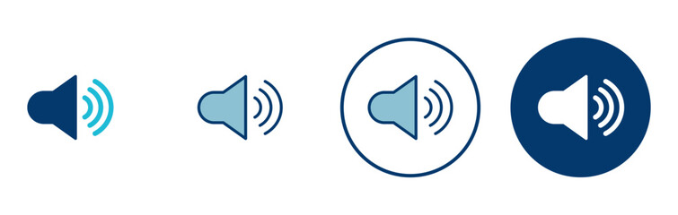 Speaker icon vector isolated on white background. Volume icon. Loudspeaker icon vector. Audio. Sound