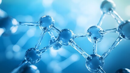 A Molecular Structure with Transparent Spheres and Connecting Tubes
