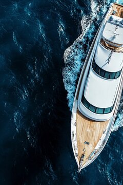 Luxury yacht sailing on sea