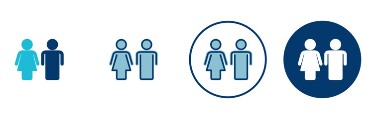 Man and woman icon vector isolated on white background. male and female symbol