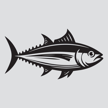 recommend clip art: tuna silhouette vector illustration. tuna silhouette simple vector icon