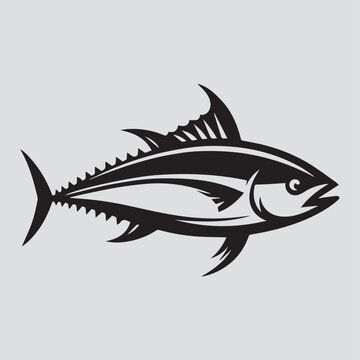 recommend clip art: tuna silhouette vector illustration. tuna silhouette simple vector icon