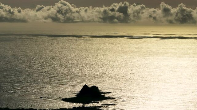 Aerial view of the sanxiantai park in Taitung at sunrise ,Taiwan.
