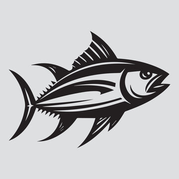 recommend clip art: tuna silhouette vector illustration. tuna silhouette simple vector icon