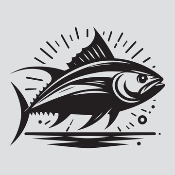 recommend clip art: tuna silhouette vector illustration. tuna silhouette simple vector icon