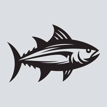 recommend clip art: tuna silhouette vector illustration. tuna silhouette simple vector icon