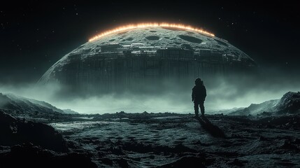 Fototapeta premium Astronaut on a Distant Planet