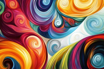 Abstract swirling pattern with vibrant colors
