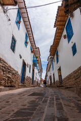narrow street in the old town Cuzco Perú