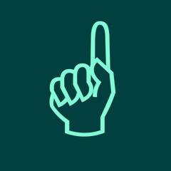 Hand symbol pointing up