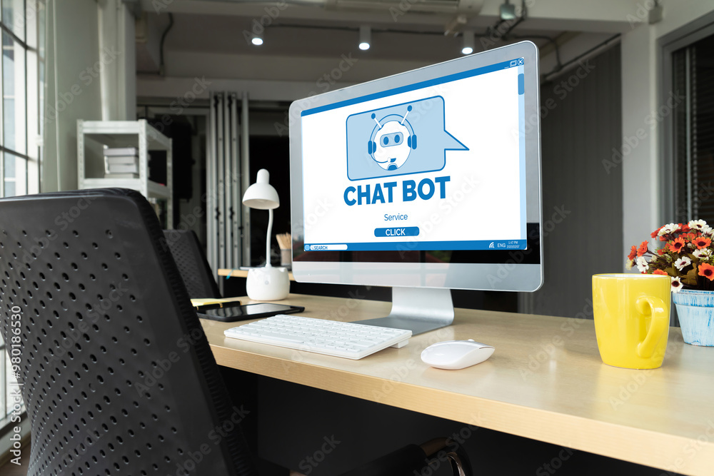 Poster chatbot software application for modish online business that automatically reply to customer questio