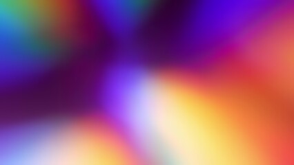Rainbow neon light flares background. Optical Crystal Prism Flare Beams. Abstract blur animation