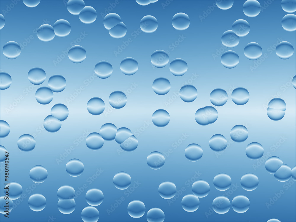 Poster water drops with blue background