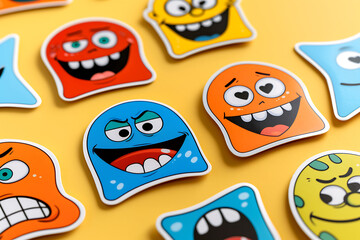 various emoticons stickers emotions