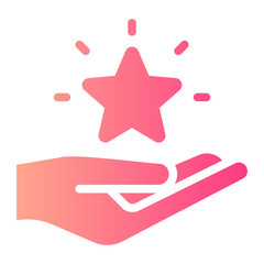 Fototapeta premium hand gradient icon