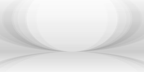 Abstract white background with gray perspective line curve, Vector illustration