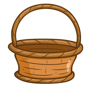recommend clip art: empty basket isolated on white