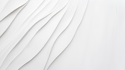 Minimalistic white background with abstract flowing lines.White horizontal banner to add a clean and elegant look to your projects.