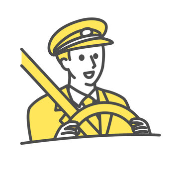 recommend clip art: illustration of driver in uniform