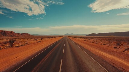 Endless Road Through the Australian Outback