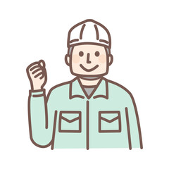 illustration of man working at construction site