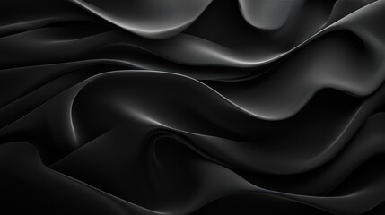 Obraz premium Beautiful Abstract Dark Waves Wallpaper. Abstract waves in shades of black and charcoal gray.
