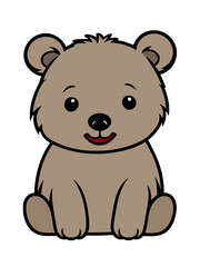 Fototapeta premium bear cartoon design on white