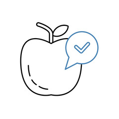 balanced diet concept line icon. Simple element illustration. balanced diet concept outline symbol design.