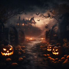 Halloween 3d Elements Isolated for social media post