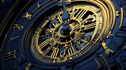 Obraz premium 1. An illustration of a pendulum swinging in a clock tower