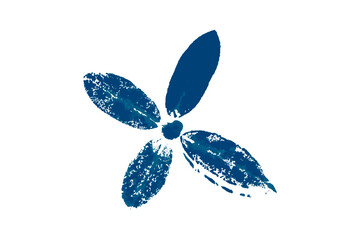 Blue watercolor background. Artistic hand paint. Isolated on transparent background.
