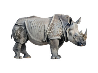 Obraz premium Javan Rhinoceros isolated on transparent background