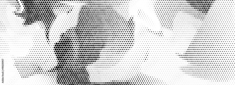 Aufkleber Abstract grain dotted distorted halftone texture. Pixelated grainy bitmap background. Distressed grunge wavy gradient pattern. Retro raster grit noise backdrop. Vector messy comic overlay wallpaper