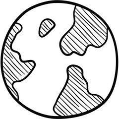 Hand Drawn Globe Doodle