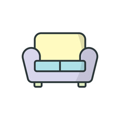 Sofa furniture icon vector design templates simple and modern