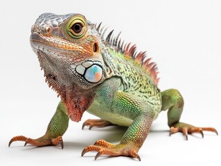 Fototapeta premium A detailed animal prepared for biological study, isolated on a plain white background, sharp and clean