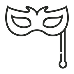 Eye mask icon, Party and celebration symbol outline icon, editable vector illustration and transparent graphic element. Isolated on white background