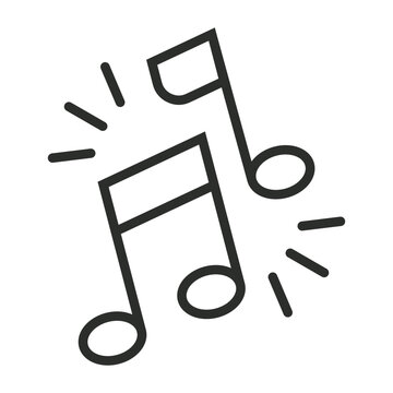 recommend clip art: Music icon, Party and celebration symbol outline icon, editable vector illustration and transparent graphic element. Isolated on white background