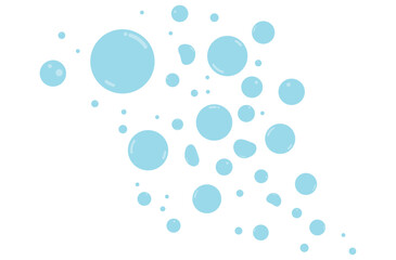 泡　イラスト　薄い水色