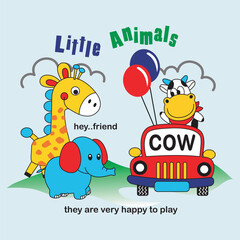 little animals design cartoon vector illustration