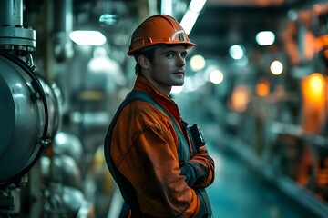 An operations supervisor managing the maintenance and repair of refinery equipment from an onboard office on an offshore platform, ensuring smooth operations and preventing unplanned shutdowns.
