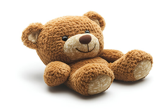  A brown teddy bear sits against a solid black background wcasing its soft fur and charming expression.
