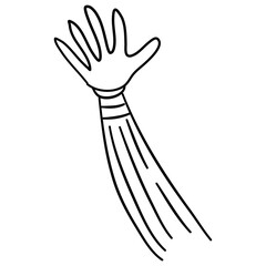 Single Raise Hand Doodle