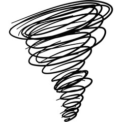 Wind Tornado Hand Drawn
